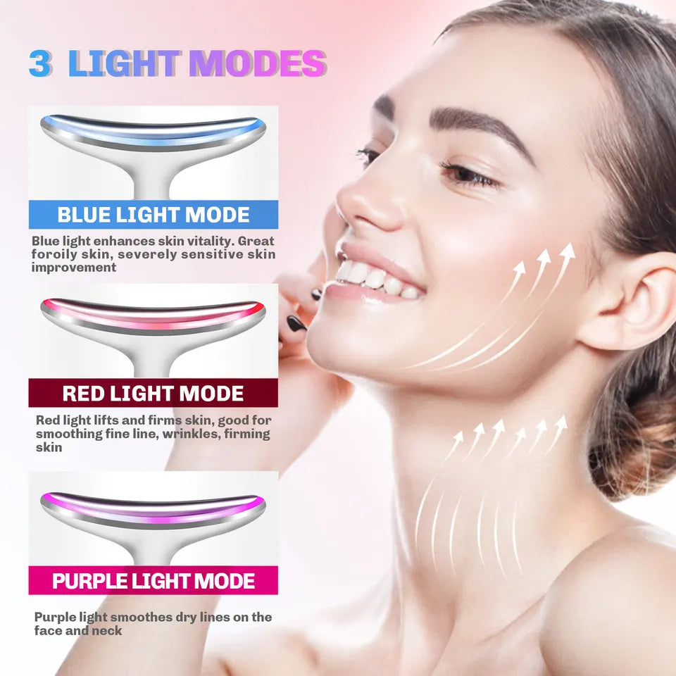 Neck and Face Lifting Massager with Light Therapy