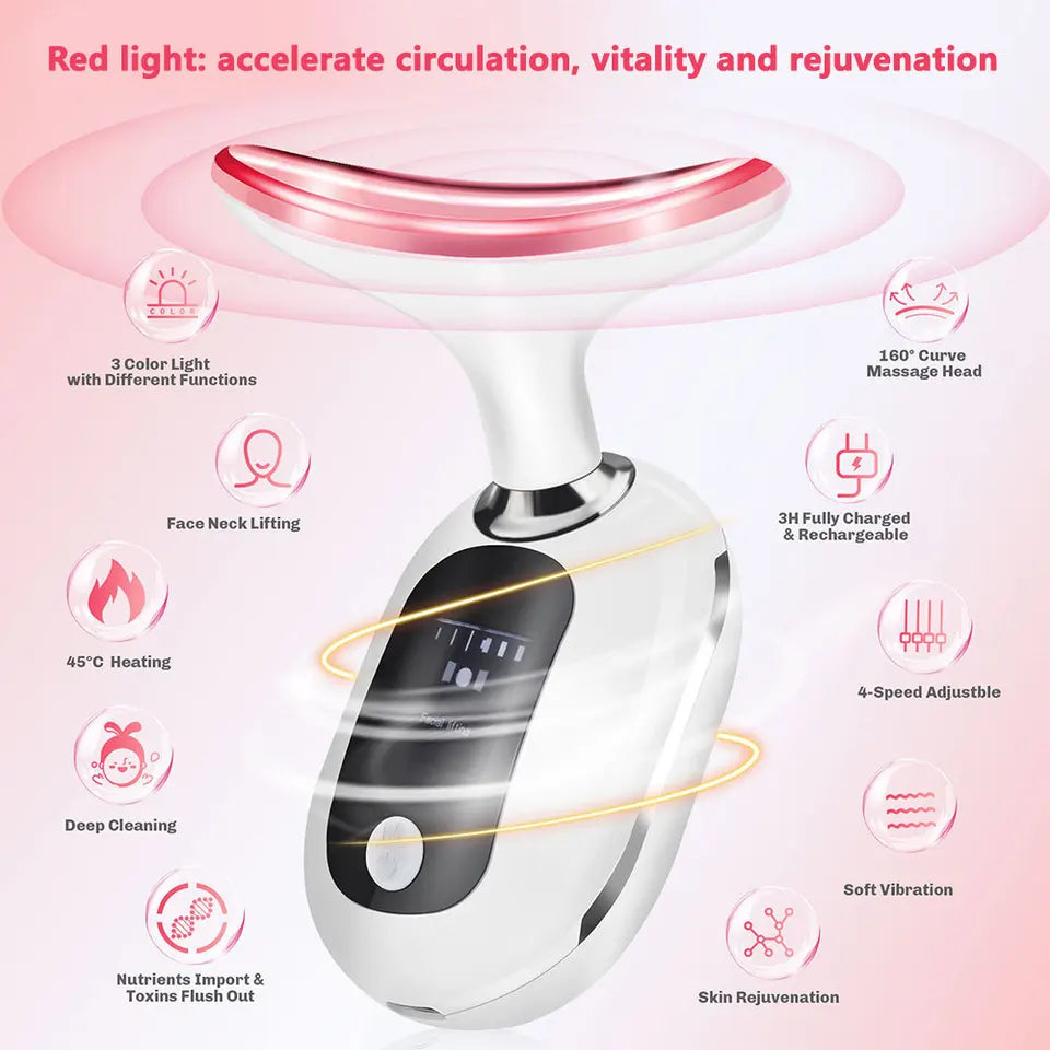 Neck and Face Lifting Massager with Light Therapy