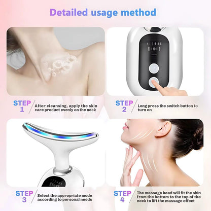 Neck and Face Lifting Massager with Light Therapy