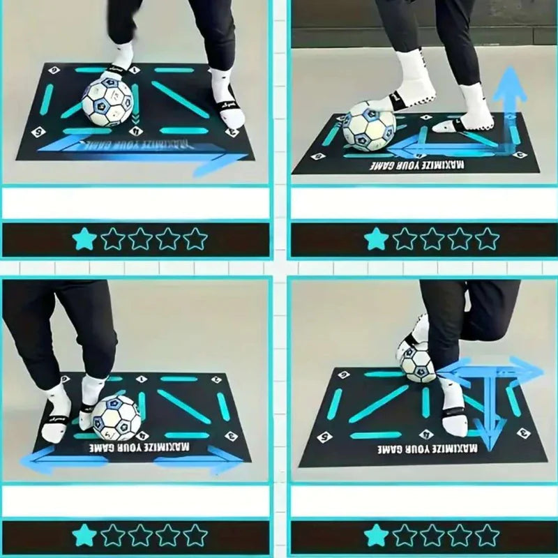 Football Footstep Training Mat - Soccer Skill Enhancement Practice Mat